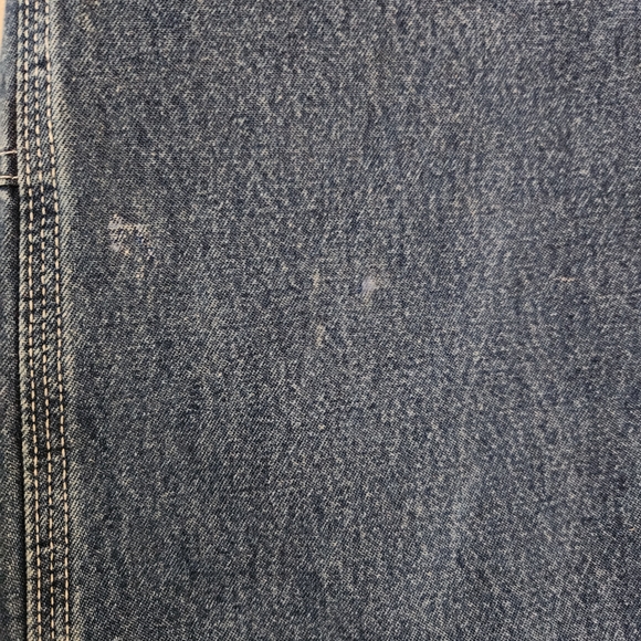 Carhartt Mens Bib Denim Overalls Blue Broken In Durable - Picture 13 of 13